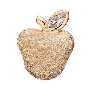 Christina Collect Gold-plated Sparkling Apple Fine little glittering apple with beautiful topaz leaf, model 630-G109
